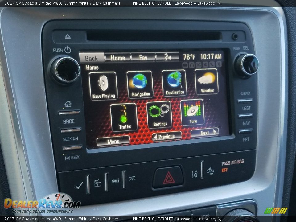 2017 GMC Acadia Limited AWD Summit White / Dark Cashmere Photo #22