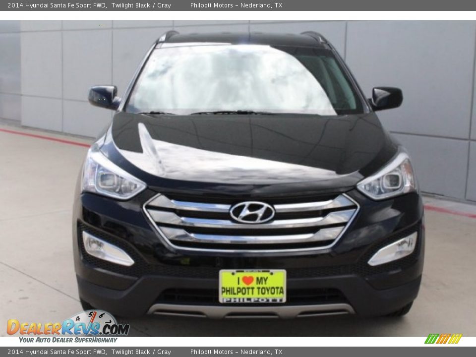 2014 Hyundai Santa Fe Sport FWD Twilight Black / Gray Photo #2