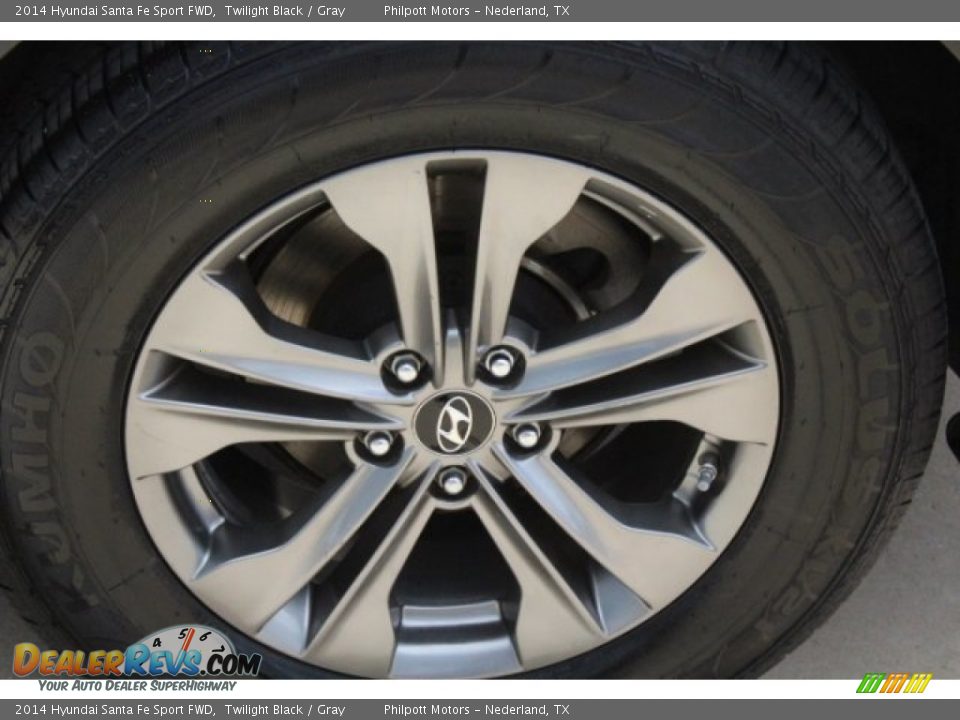 2014 Hyundai Santa Fe Sport FWD Twilight Black / Gray Photo #5