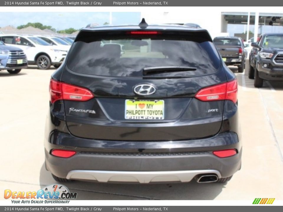 2014 Hyundai Santa Fe Sport FWD Twilight Black / Gray Photo #7