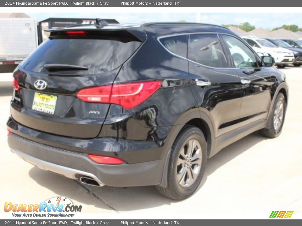 2014 Hyundai Santa Fe Sport FWD Twilight Black / Gray Photo #8