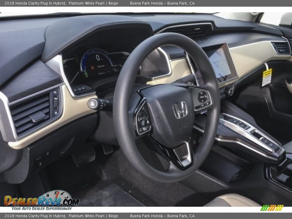 2018 Honda Clarity Plug In Hybrid Platinum White Pearl / Beige Photo #6