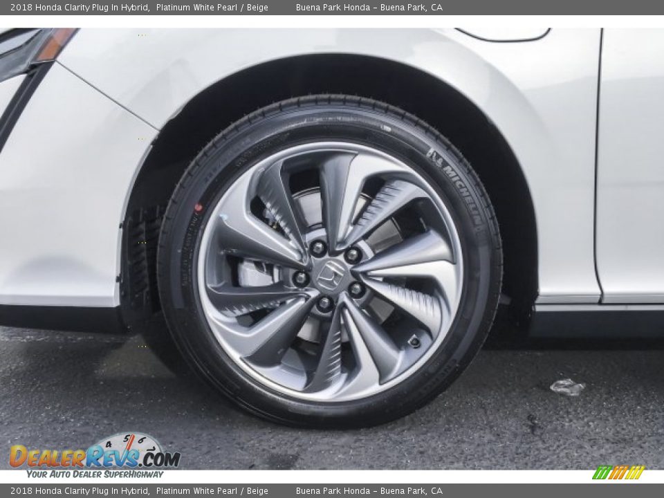 2018 Honda Clarity Plug In Hybrid Platinum White Pearl / Beige Photo #9