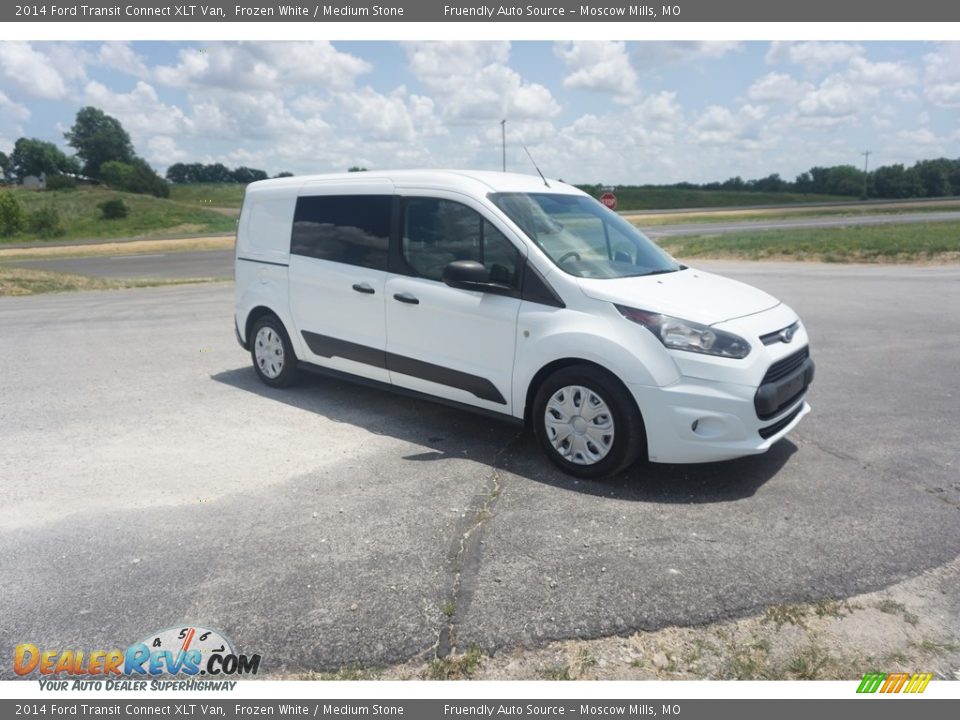 2014 Ford Transit Connect XLT Van Frozen White / Medium Stone Photo #2