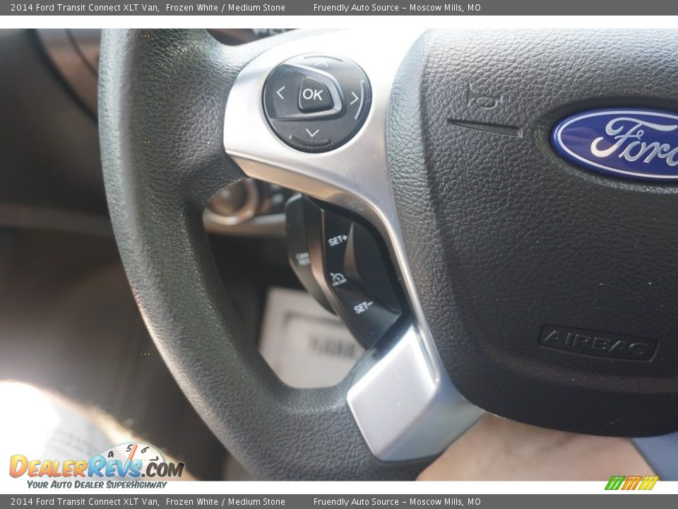 2014 Ford Transit Connect XLT Van Frozen White / Medium Stone Photo #12