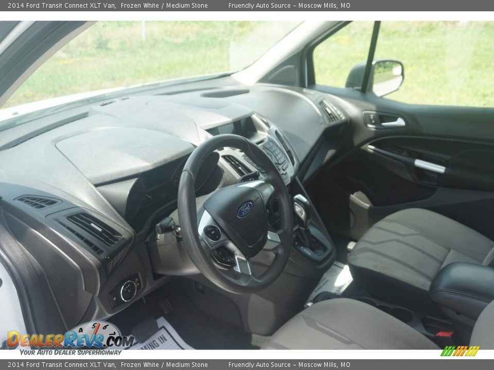 2014 Ford Transit Connect XLT Van Frozen White / Medium Stone Photo #13