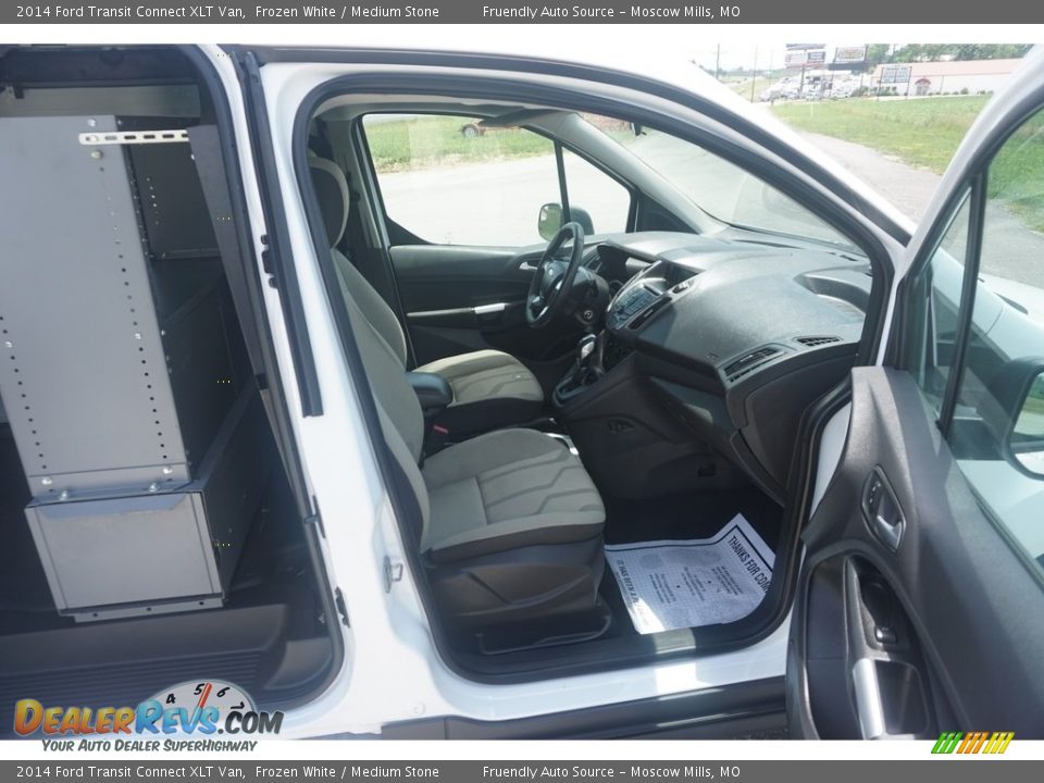 2014 Ford Transit Connect XLT Van Frozen White / Medium Stone Photo #16