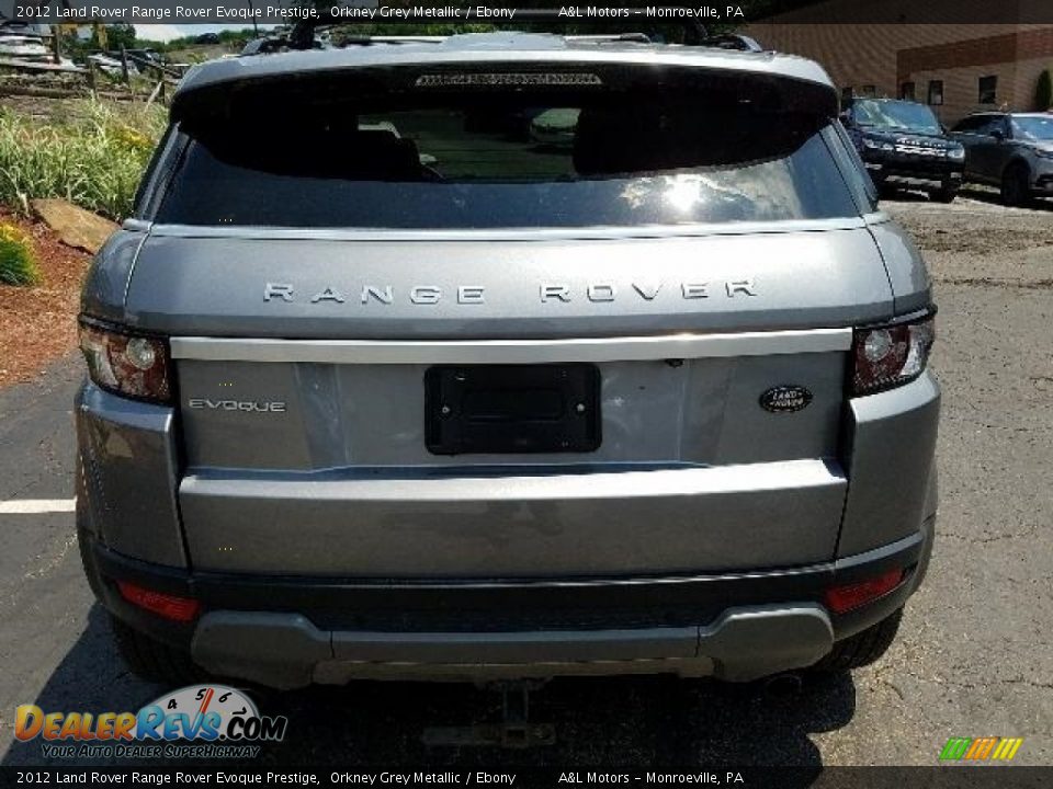 2012 Land Rover Range Rover Evoque Prestige Orkney Grey Metallic / Ebony Photo #7