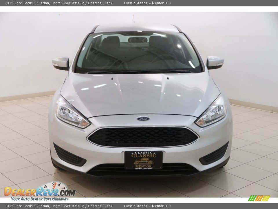 2015 Ford Focus SE Sedan Ingot Silver Metallic / Charcoal Black Photo #2