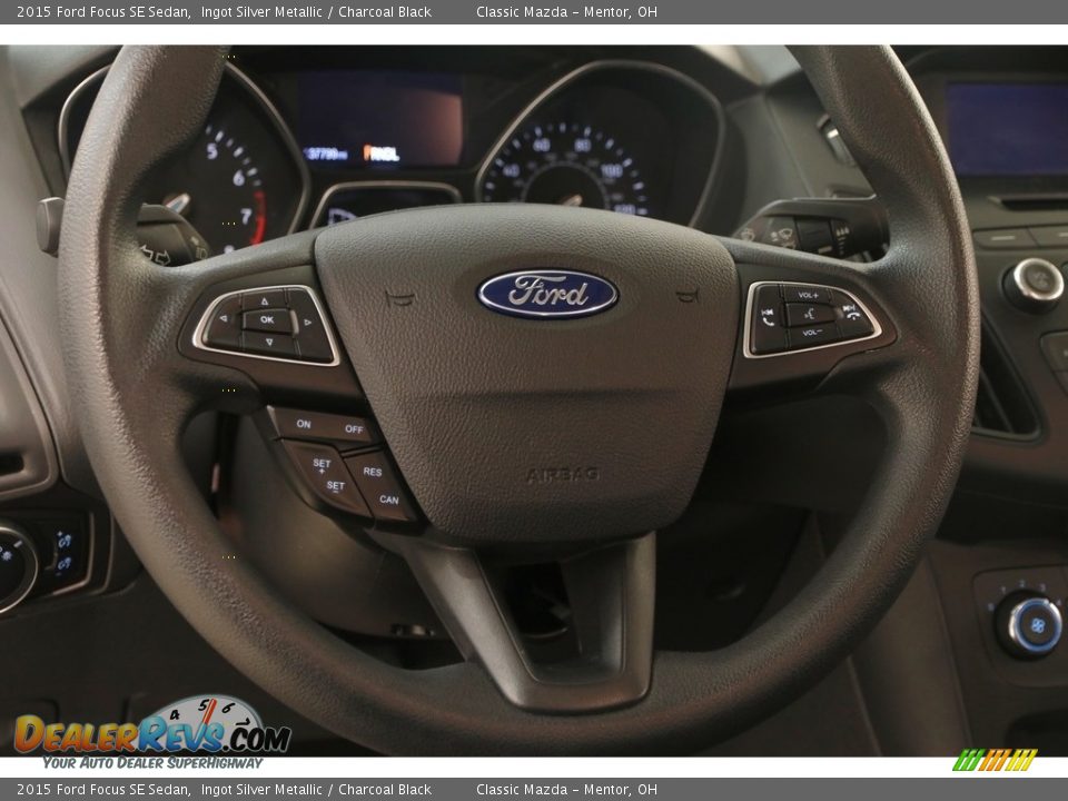 2015 Ford Focus SE Sedan Ingot Silver Metallic / Charcoal Black Photo #6