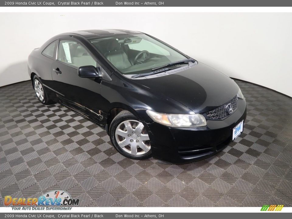 2009 Honda Civic LX Coupe Crystal Black Pearl / Black Photo #2