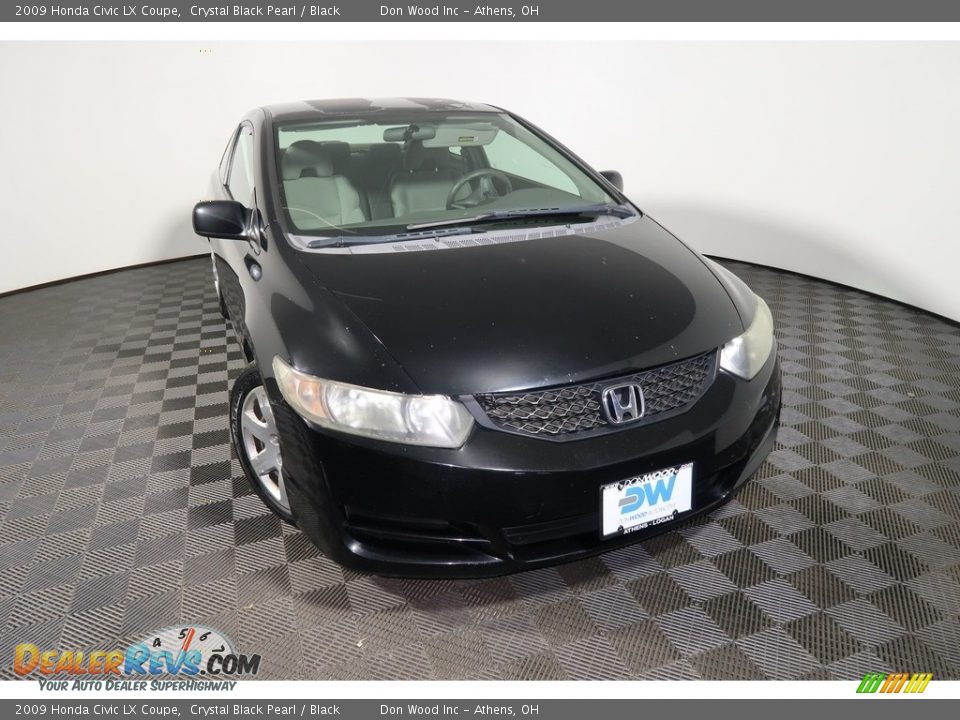 2009 Honda Civic LX Coupe Crystal Black Pearl / Black Photo #3