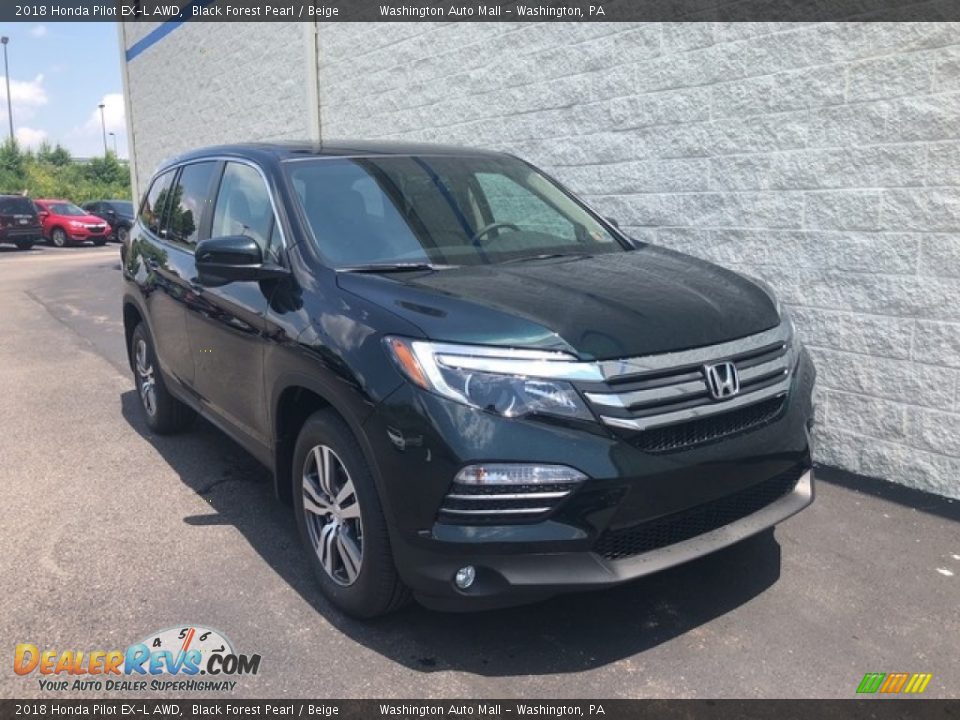 2018 Honda Pilot EX-L AWD Black Forest Pearl / Beige Photo #1