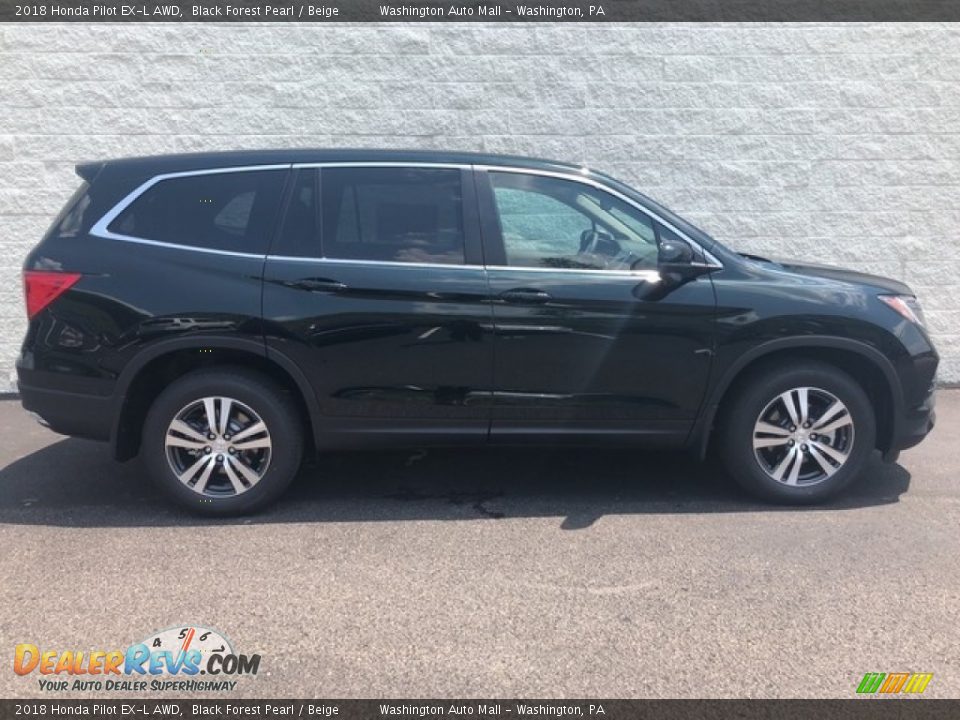 2018 Honda Pilot EX-L AWD Black Forest Pearl / Beige Photo #3