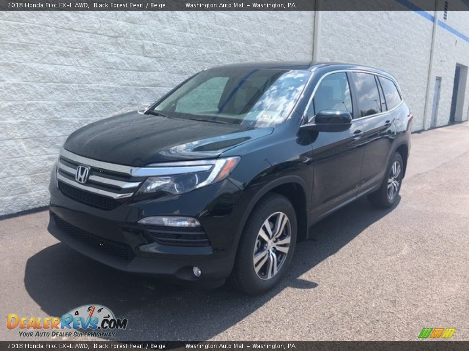 2018 Honda Pilot EX-L AWD Black Forest Pearl / Beige Photo #8