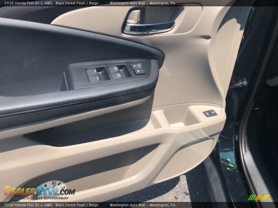 2018 Honda Pilot EX-L AWD Black Forest Pearl / Beige Photo #11