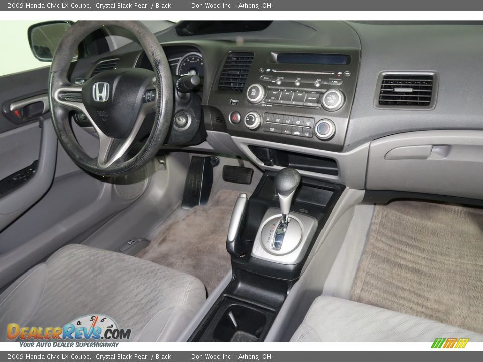 2009 Honda Civic LX Coupe Crystal Black Pearl / Black Photo #12