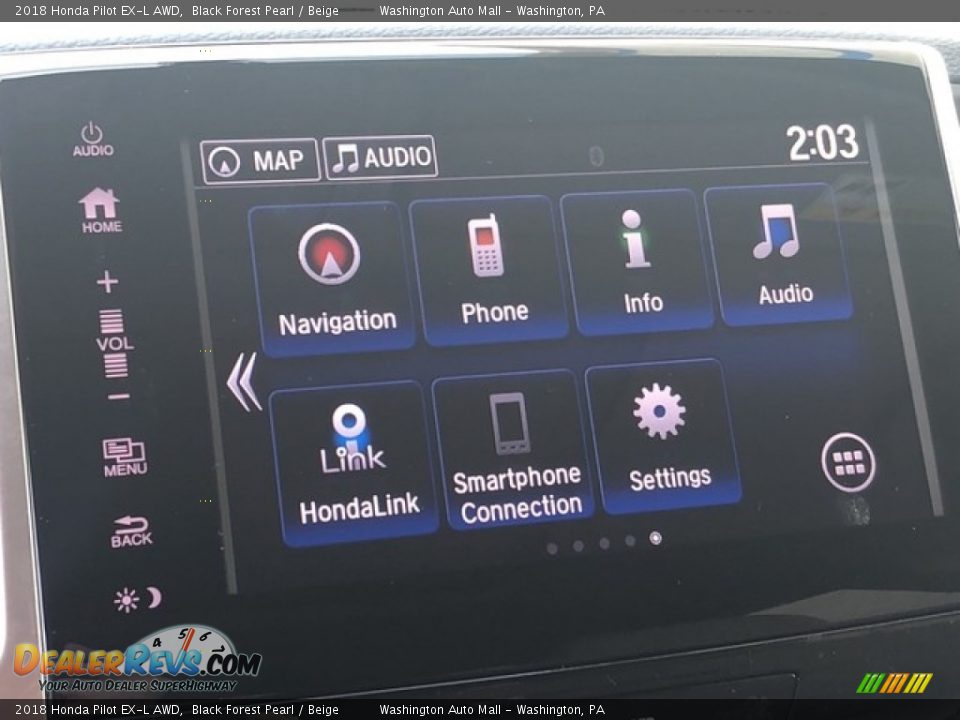 2018 Honda Pilot EX-L AWD Black Forest Pearl / Beige Photo #14