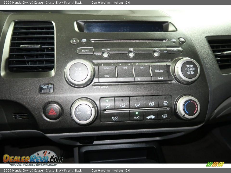 2009 Honda Civic LX Coupe Crystal Black Pearl / Black Photo #16