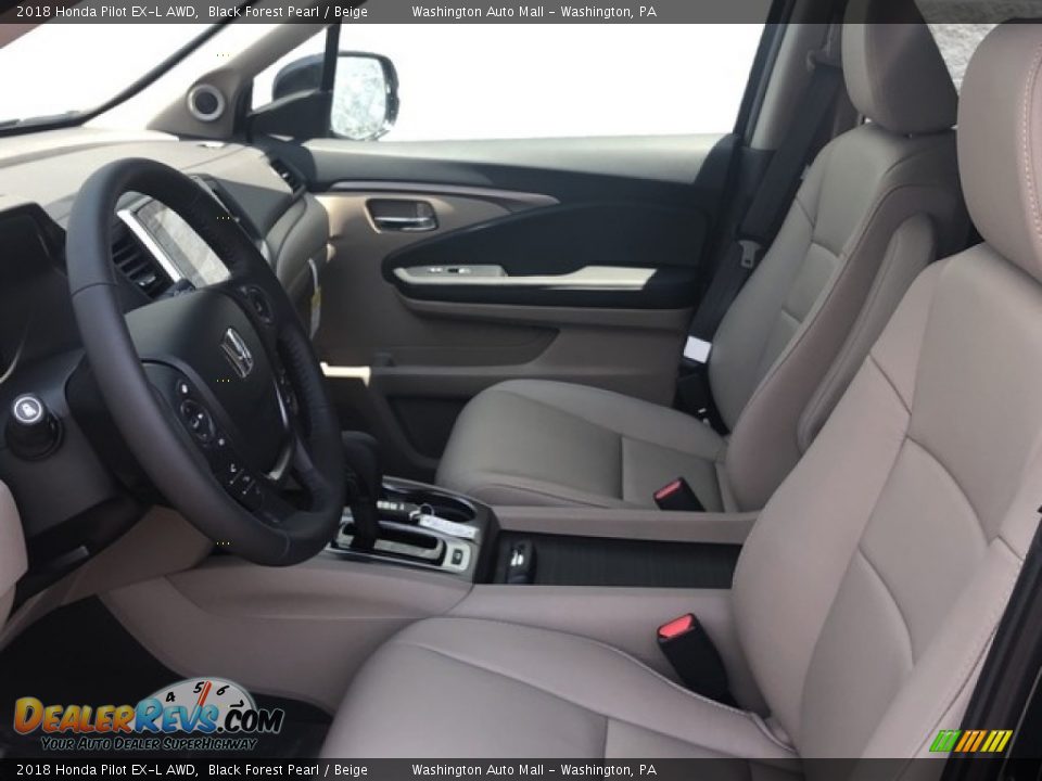 2018 Honda Pilot EX-L AWD Black Forest Pearl / Beige Photo #19