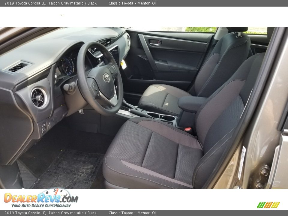 Black Interior - 2019 Toyota Corolla LE Photo #3