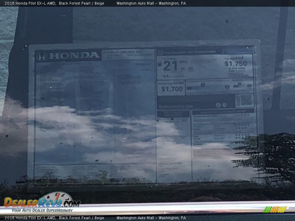 2018 Honda Pilot EX-L AWD Black Forest Pearl / Beige Photo #27
