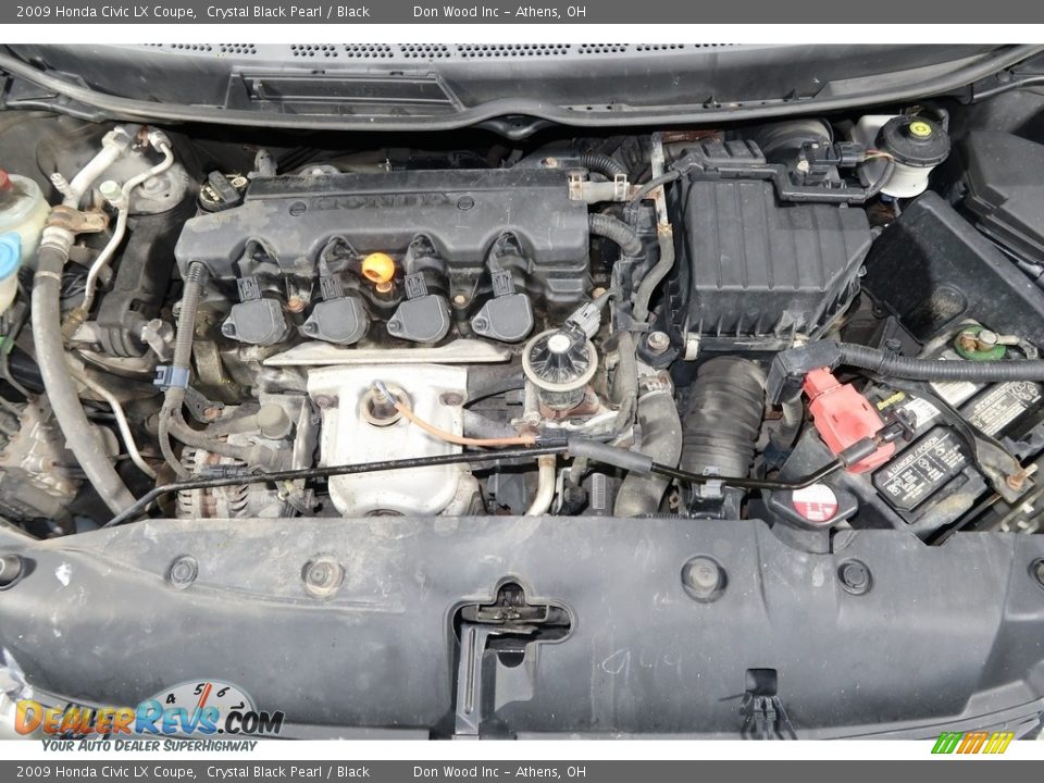 2009 Honda Civic LX Coupe Crystal Black Pearl / Black Photo #23