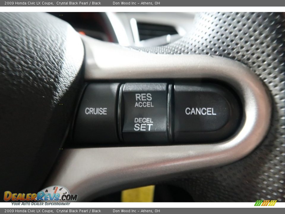 2009 Honda Civic LX Coupe Crystal Black Pearl / Black Photo #26