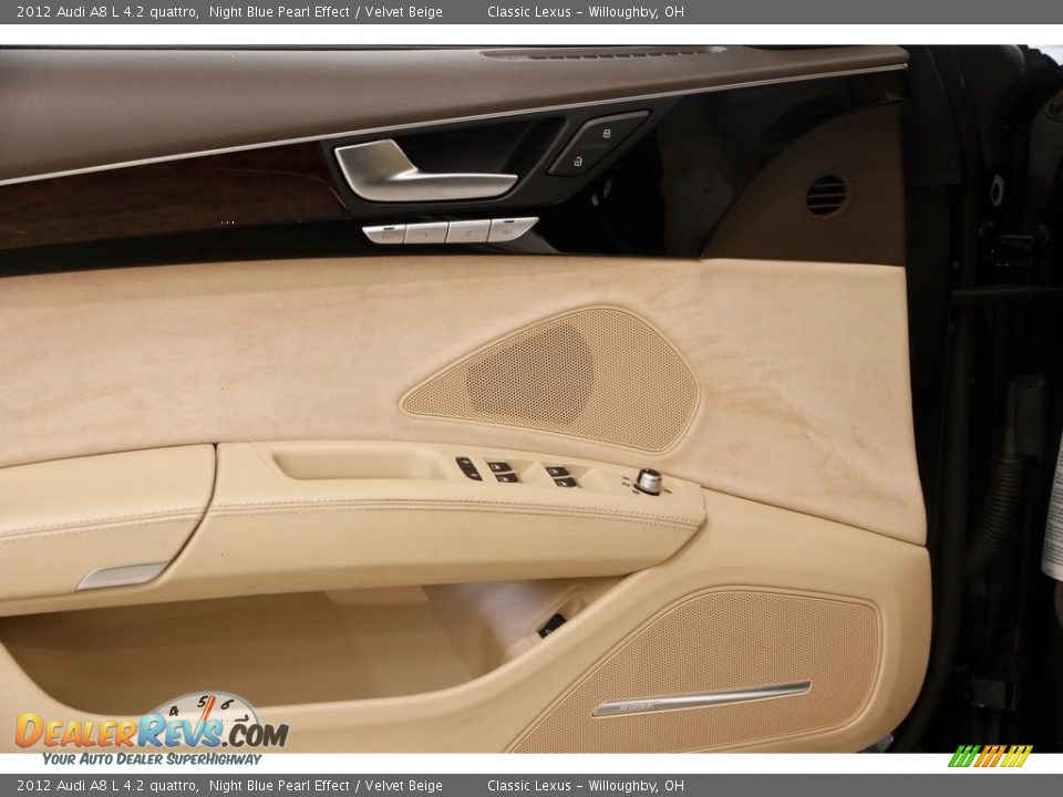 2012 Audi A8 L 4.2 quattro Night Blue Pearl Effect / Velvet Beige Photo #5
