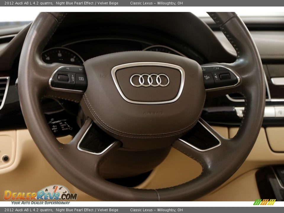 2012 Audi A8 L 4.2 quattro Night Blue Pearl Effect / Velvet Beige Photo #8