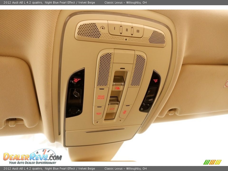 2012 Audi A8 L 4.2 quattro Night Blue Pearl Effect / Velvet Beige Photo #10