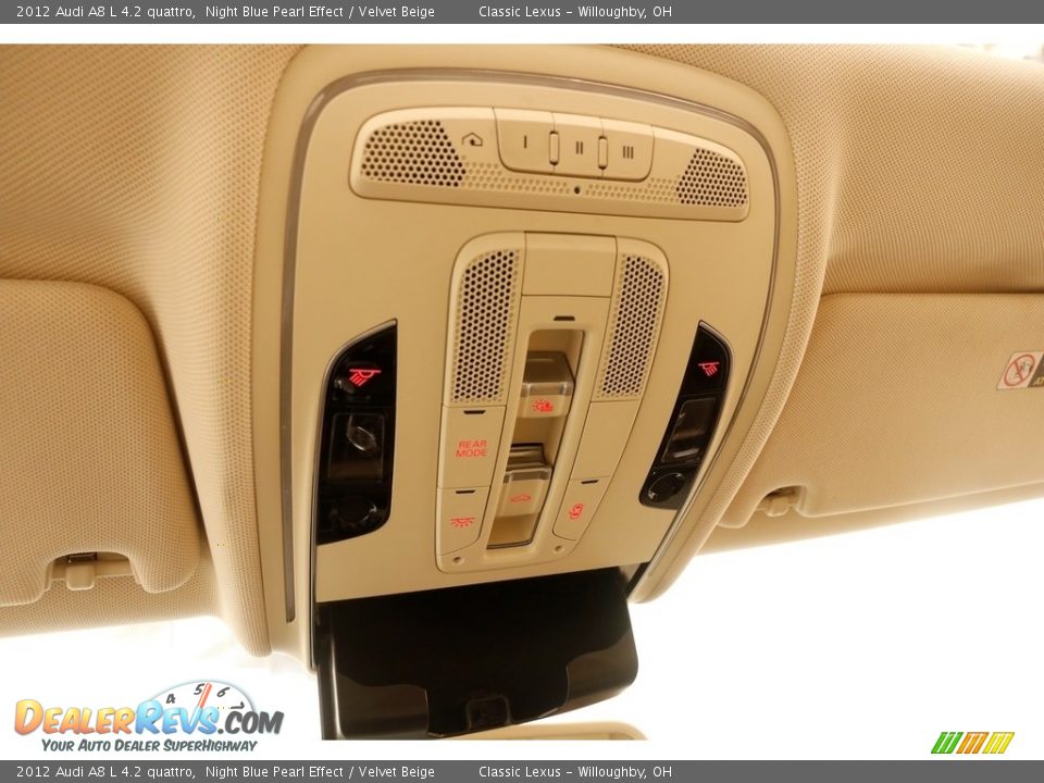 2012 Audi A8 L 4.2 quattro Night Blue Pearl Effect / Velvet Beige Photo #11