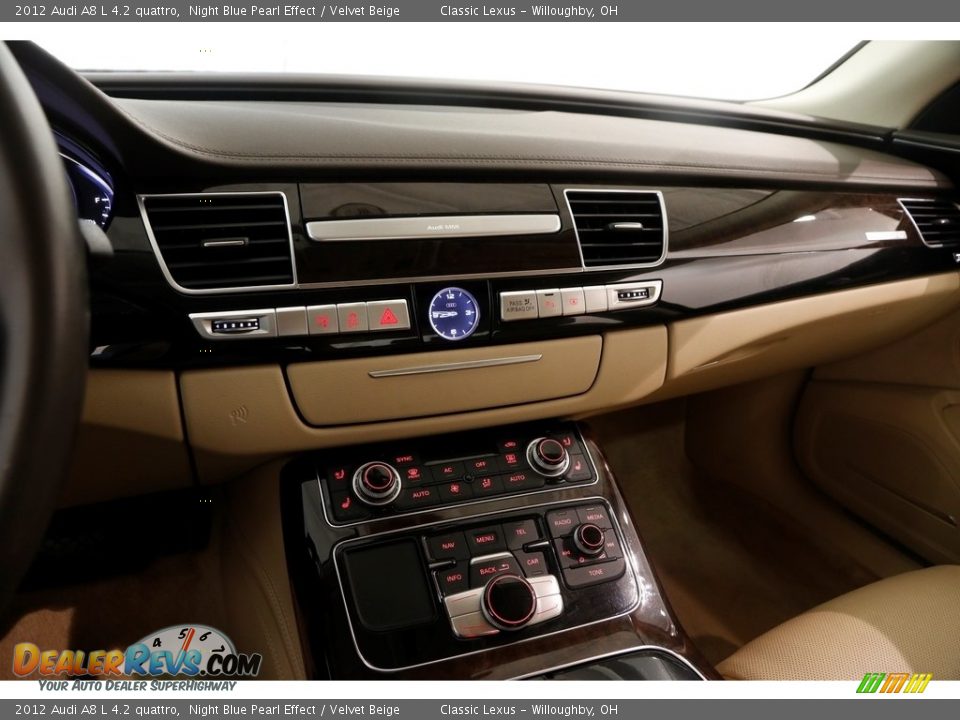 2012 Audi A8 L 4.2 quattro Night Blue Pearl Effect / Velvet Beige Photo #12