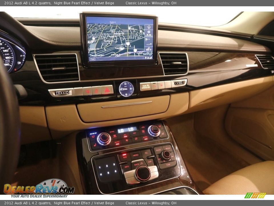 2012 Audi A8 L 4.2 quattro Night Blue Pearl Effect / Velvet Beige Photo #13