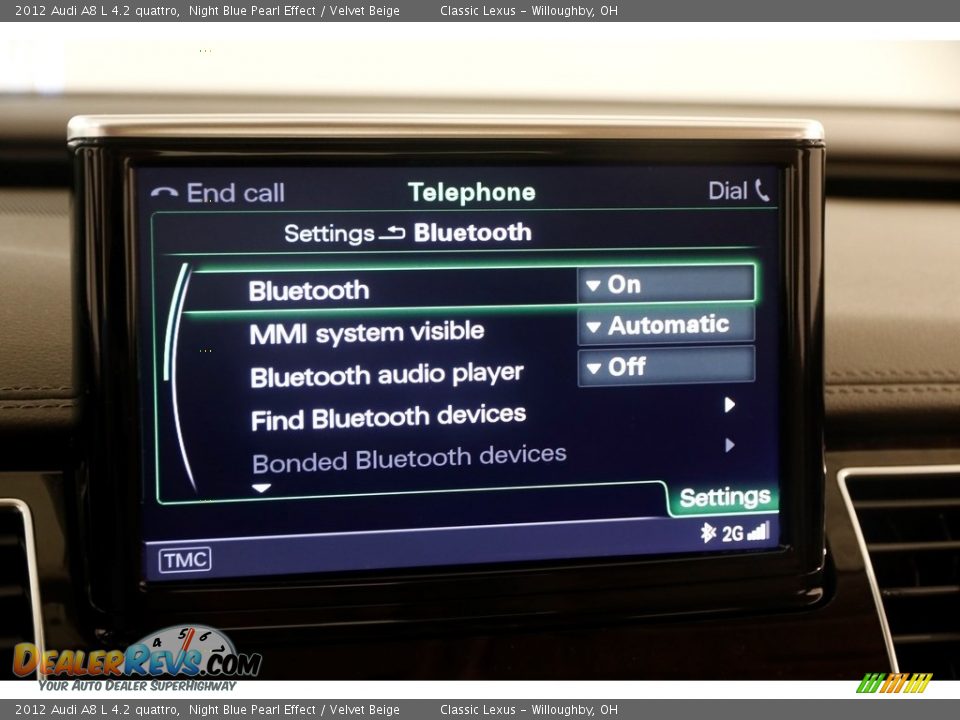 2012 Audi A8 L 4.2 quattro Night Blue Pearl Effect / Velvet Beige Photo #15