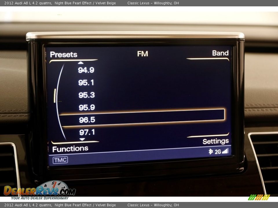 2012 Audi A8 L 4.2 quattro Night Blue Pearl Effect / Velvet Beige Photo #16