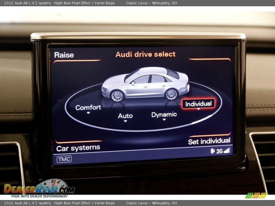 2012 Audi A8 L 4.2 quattro Night Blue Pearl Effect / Velvet Beige Photo #17