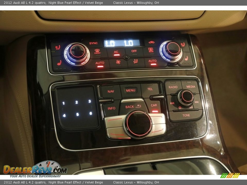 2012 Audi A8 L 4.2 quattro Night Blue Pearl Effect / Velvet Beige Photo #18