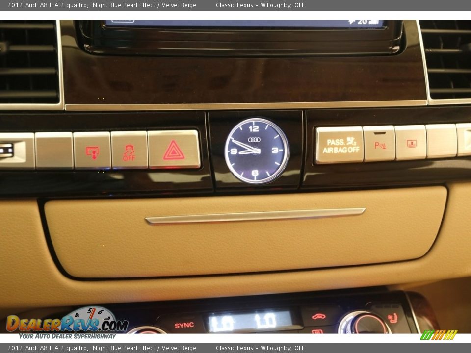 2012 Audi A8 L 4.2 quattro Night Blue Pearl Effect / Velvet Beige Photo #19