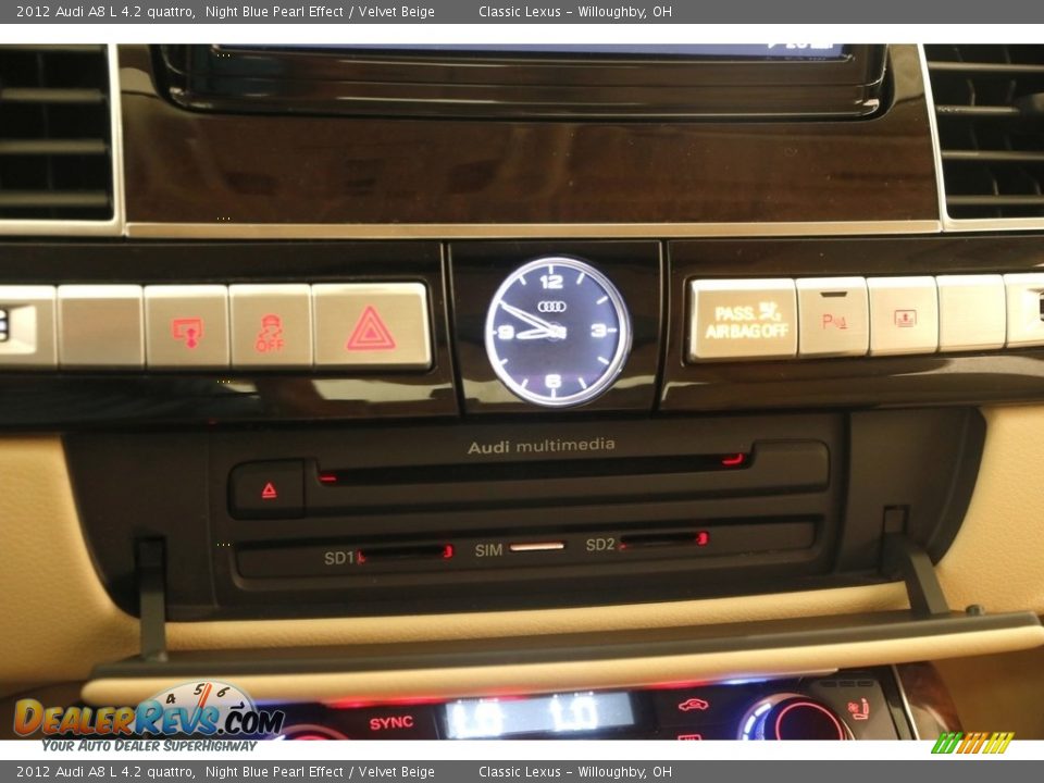 2012 Audi A8 L 4.2 quattro Night Blue Pearl Effect / Velvet Beige Photo #20