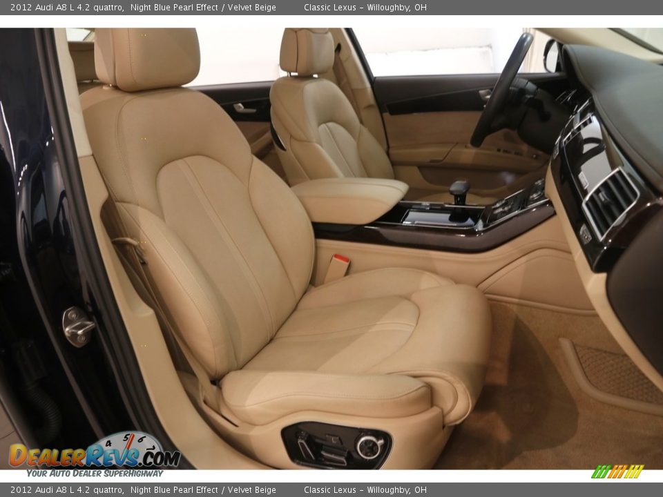 2012 Audi A8 L 4.2 quattro Night Blue Pearl Effect / Velvet Beige Photo #23