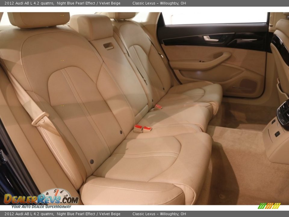 2012 Audi A8 L 4.2 quattro Night Blue Pearl Effect / Velvet Beige Photo #24