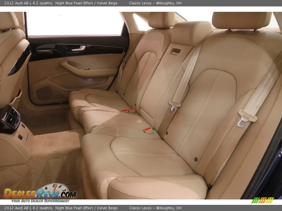 2012 Audi A8 L 4.2 quattro Night Blue Pearl Effect / Velvet Beige Photo #25