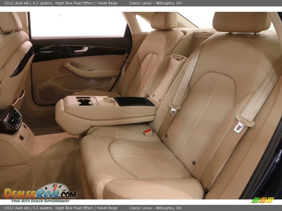 2012 Audi A8 L 4.2 quattro Night Blue Pearl Effect / Velvet Beige Photo #26