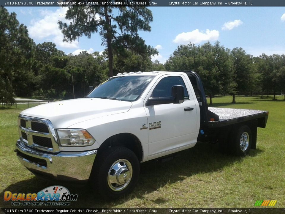 2018 Ram 3500 Tradesman Regular Cab 4x4 Chassis Bright White / Black/Diesel Gray Photo #1