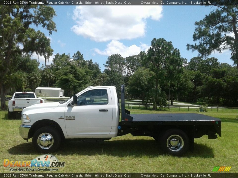 2018 Ram 3500 Tradesman Regular Cab 4x4 Chassis Bright White / Black/Diesel Gray Photo #2