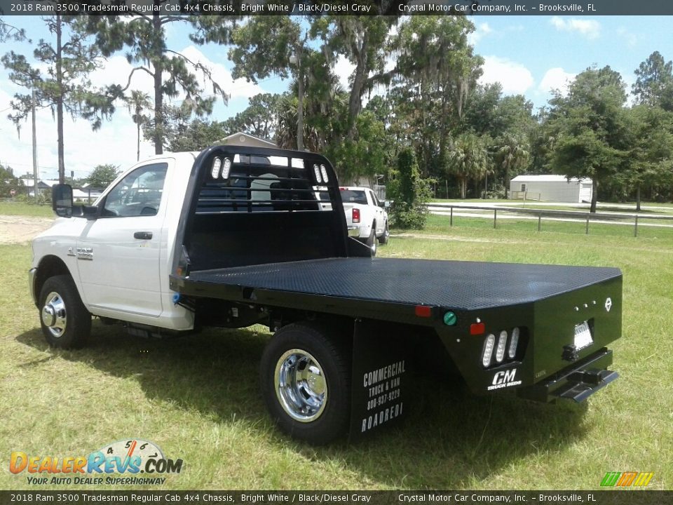 2018 Ram 3500 Tradesman Regular Cab 4x4 Chassis Bright White / Black/Diesel Gray Photo #3