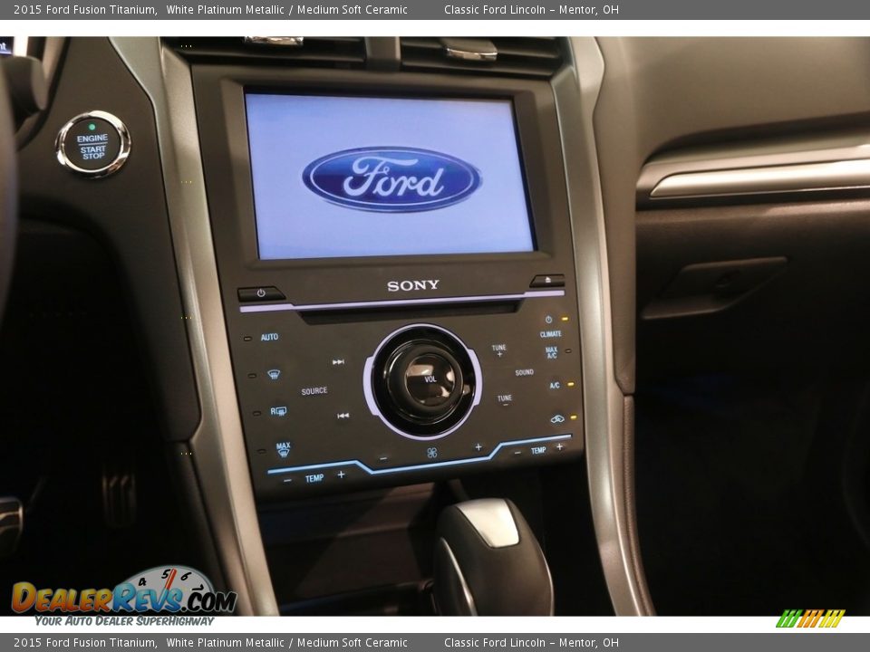 2015 Ford Fusion Titanium White Platinum Metallic / Medium Soft Ceramic Photo #8