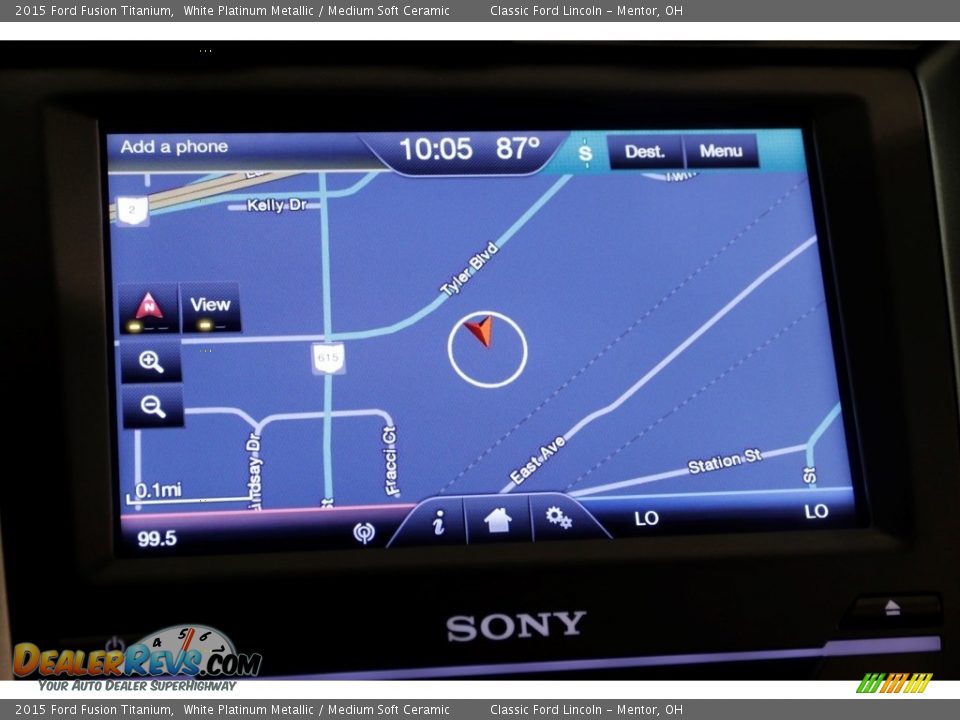 2015 Ford Fusion Titanium White Platinum Metallic / Medium Soft Ceramic Photo #10