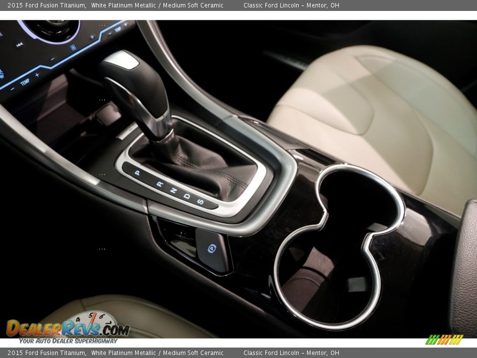 2015 Ford Fusion Titanium White Platinum Metallic / Medium Soft Ceramic Photo #11